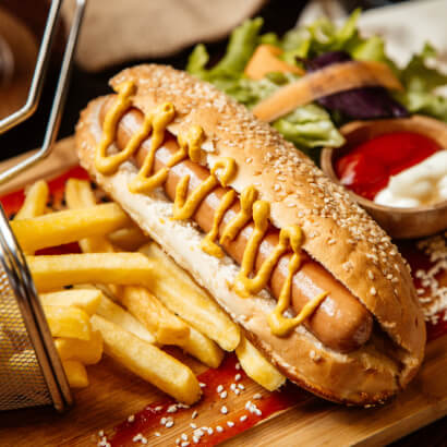 hot-dog à la moutarde